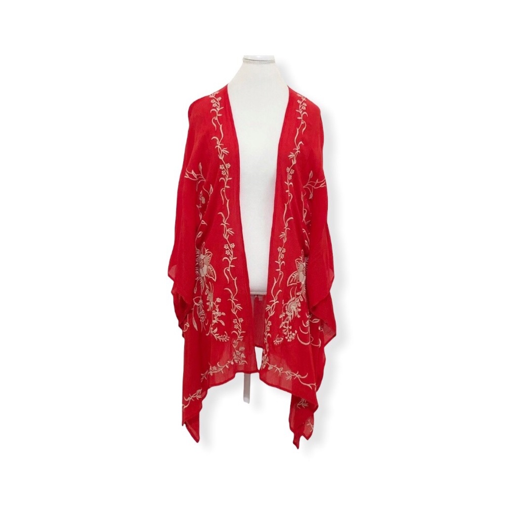 Women’s Kimono Embroidered color Orange and Gold embroidered size Small/… - Picture 1 of 8